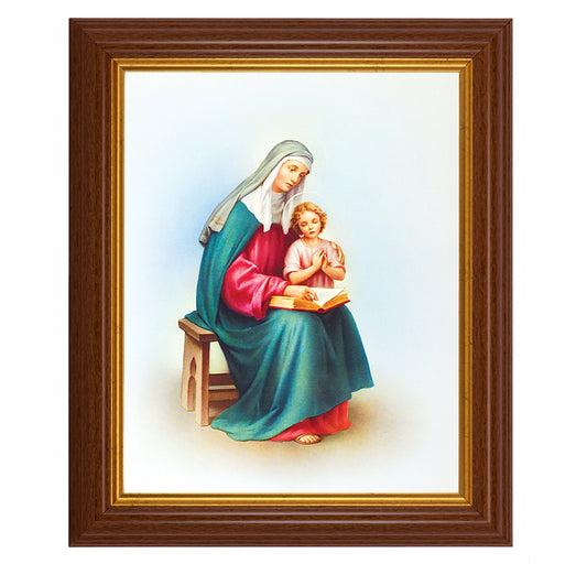 St. Anne Dark Walnut Framed Art
