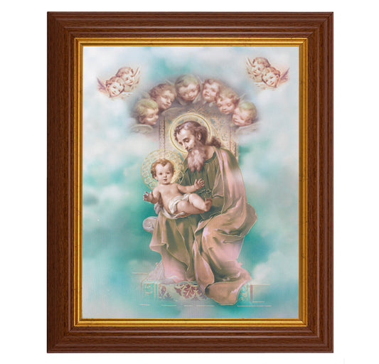 St. Joseph Dark Walnut Framed Art