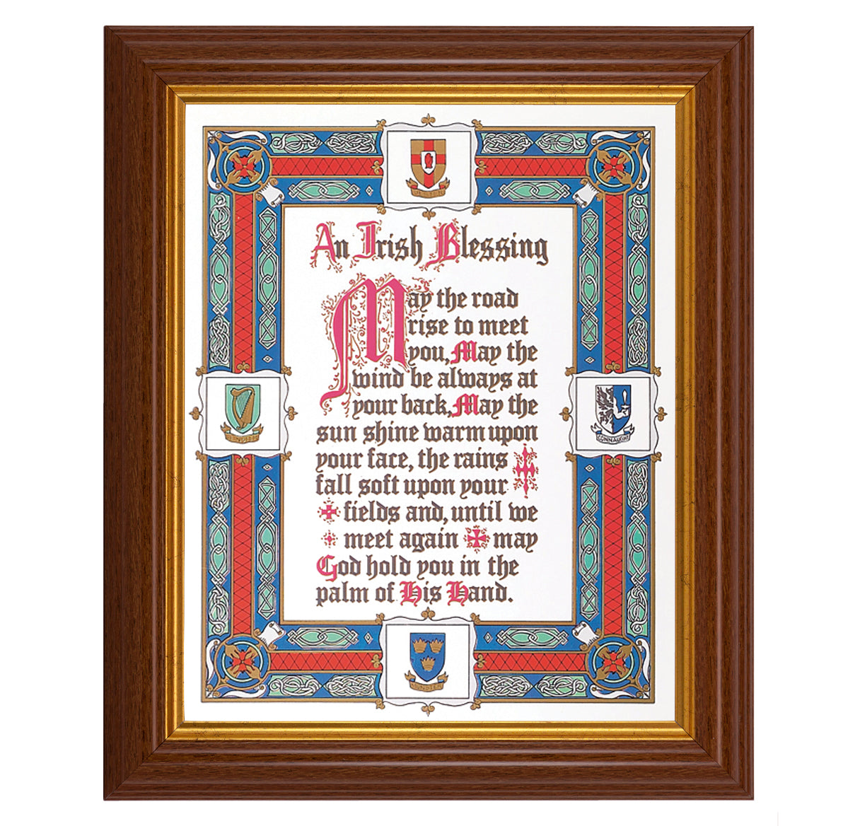 Irish Blessing Dark Walnut Framed Art