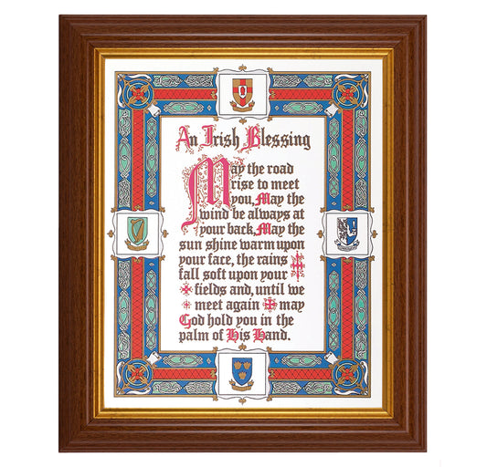 Irish Blessing Dark Walnut Framed Art