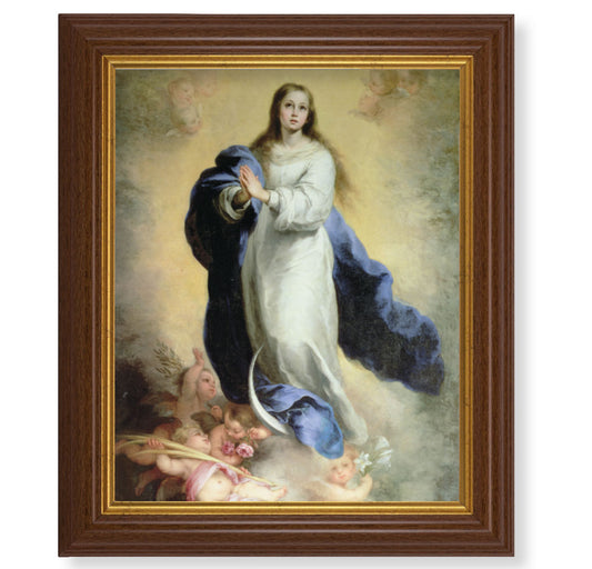 Immaculate Conception Dark Walnut Framed Art