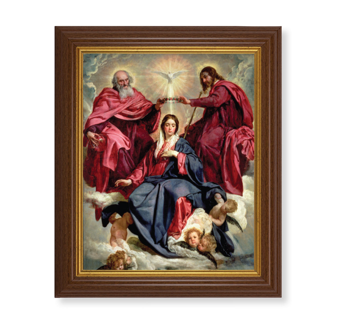 Crowning of Mary Dark Walnut Framed Art