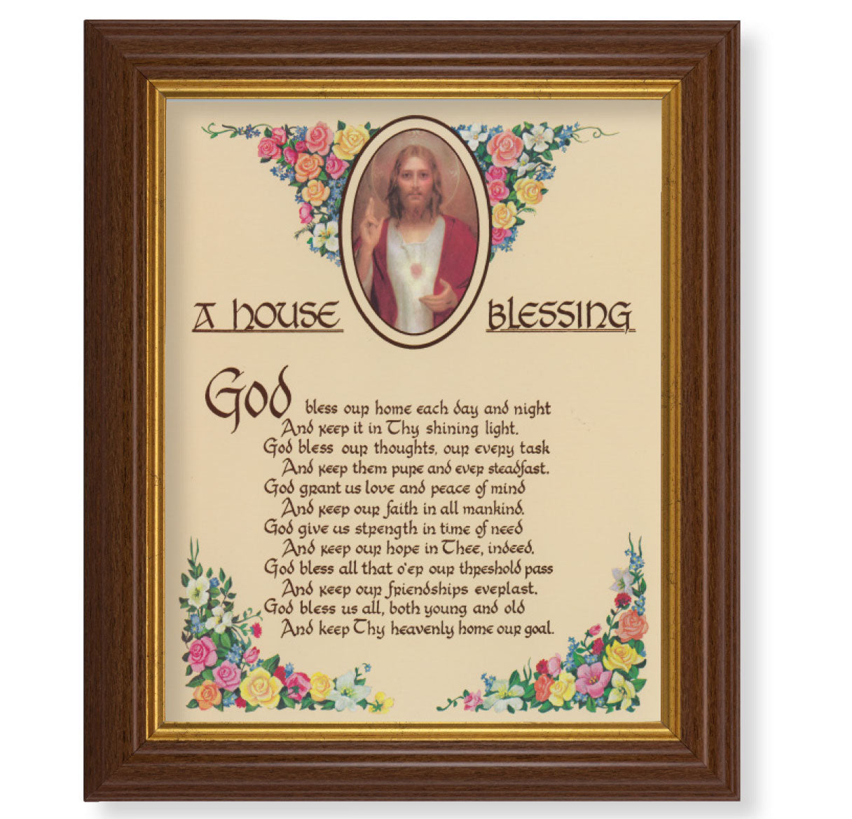 A House Blessing Dark Walnut Framed Art