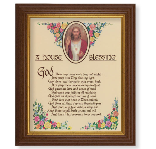 A House Blessing Dark Walnut Framed Art