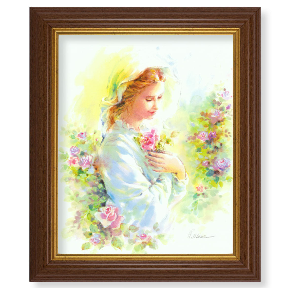 Mystical Rose Dark Walnut Framed Art