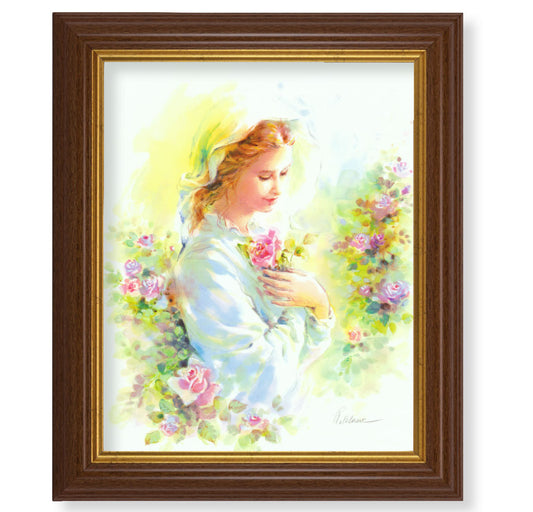 Mystical Rose Dark Walnut Framed Art