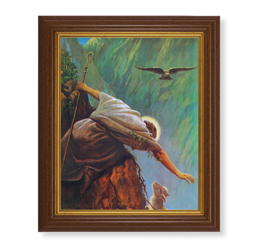 The Lost Sheep Dark Walnut Framed Art