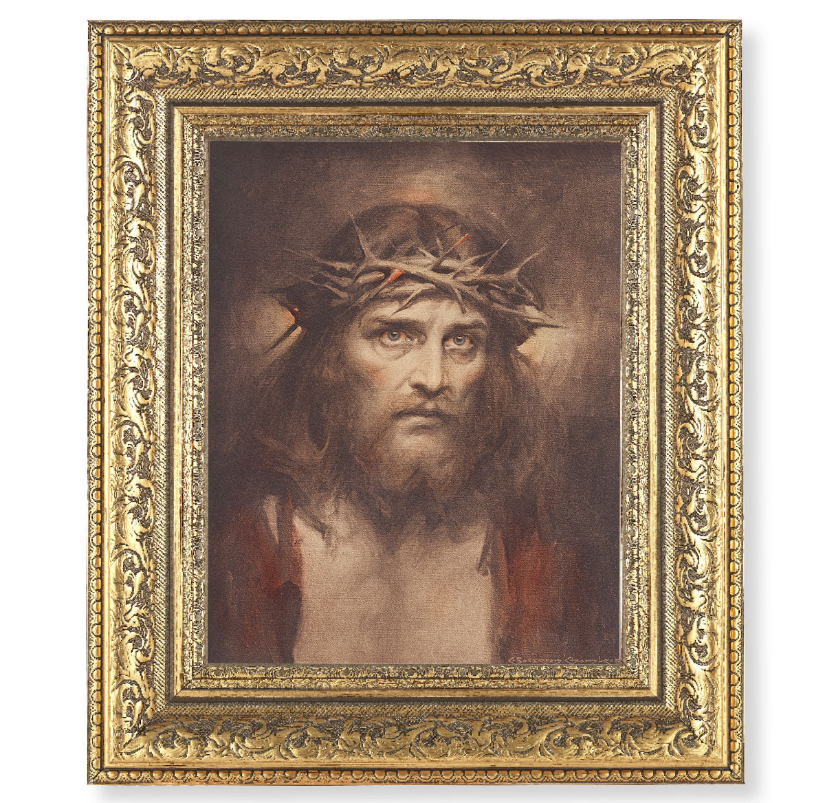 Ecce Homo Gold-Leaf Antique Framed Art