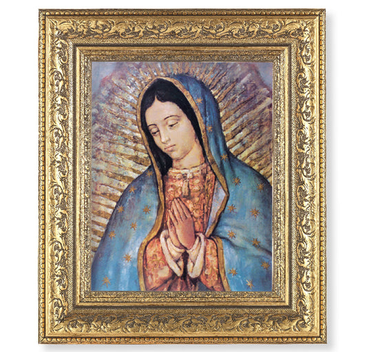 Our Lady of Guadalupe Gold-Leaf Antique Framed Art