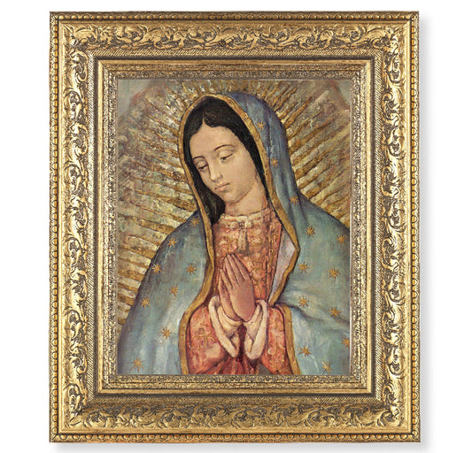 Our Lady of Guadalupe Gold-Leaf Antique Framed Art