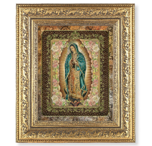 Our Lady of Guadalupe Gold-Leaf Antique Framed Art
