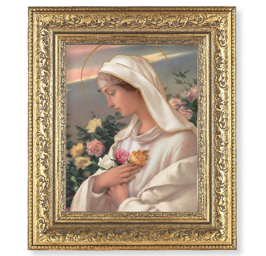 Mystical Rose Gold-Leaf Antique Framed Art