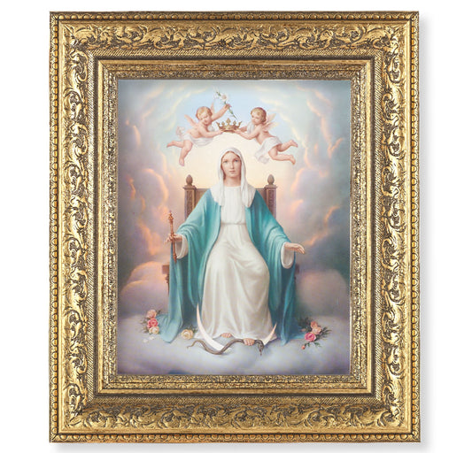 Queen of Heaven Gold-Leaf Antique Framed Art