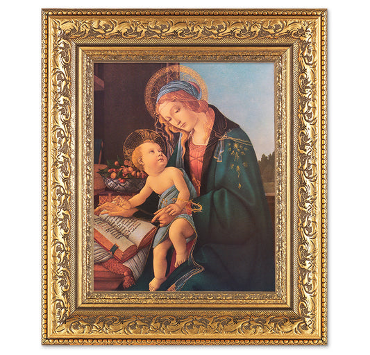 Madonna and Child Gold-Leaf Antique Framed Art