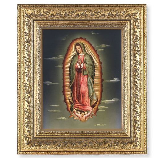 Our Lady of Guadalupe Gold-Leaf Antique Framed Art
