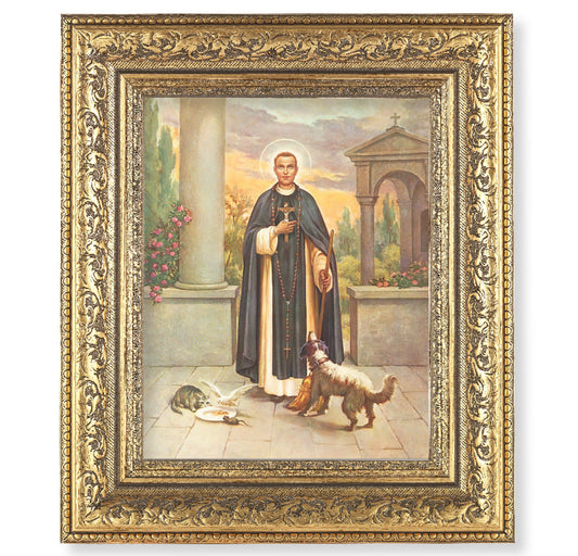 St. Martin DePorres Gold-Leaf Antique Framed Art