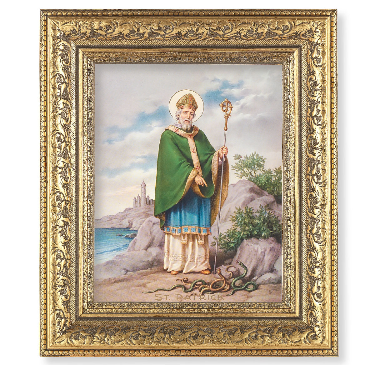 St. Patrick Gold-Leaf Antique Framed Art