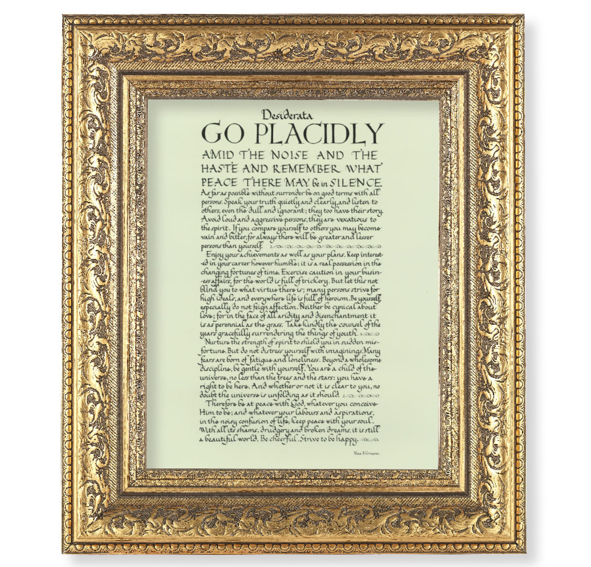 Desiderata Gold-Leaf Antique Framed Art