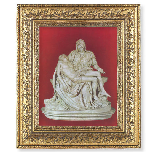 The Pieta Gold-Leaf Antique Framed Art