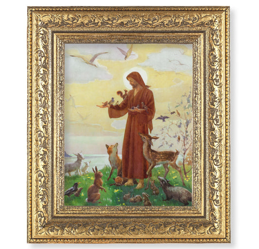 St. Francis Gold-Leaf Antique Framed Art