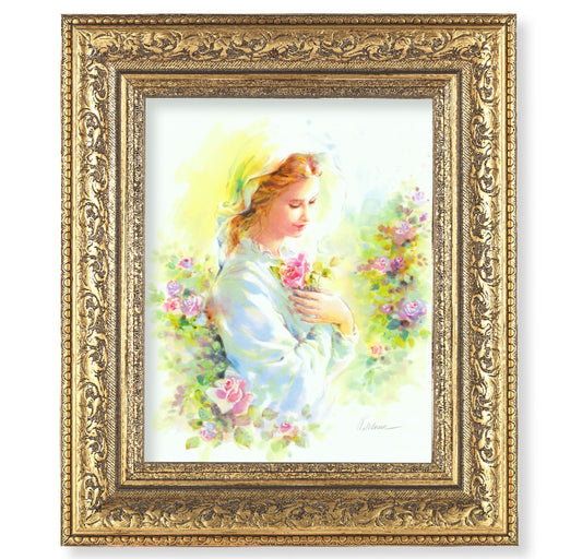 Mystical Rose Gold-Leaf Antique Framed Art