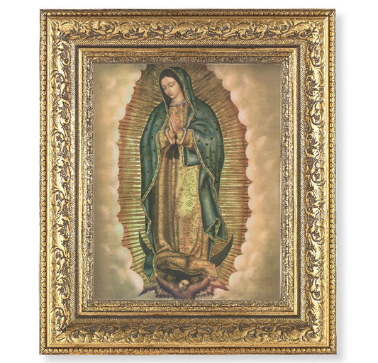 Our Lady of Guadalupe Gold-Leaf Antique Framed Art