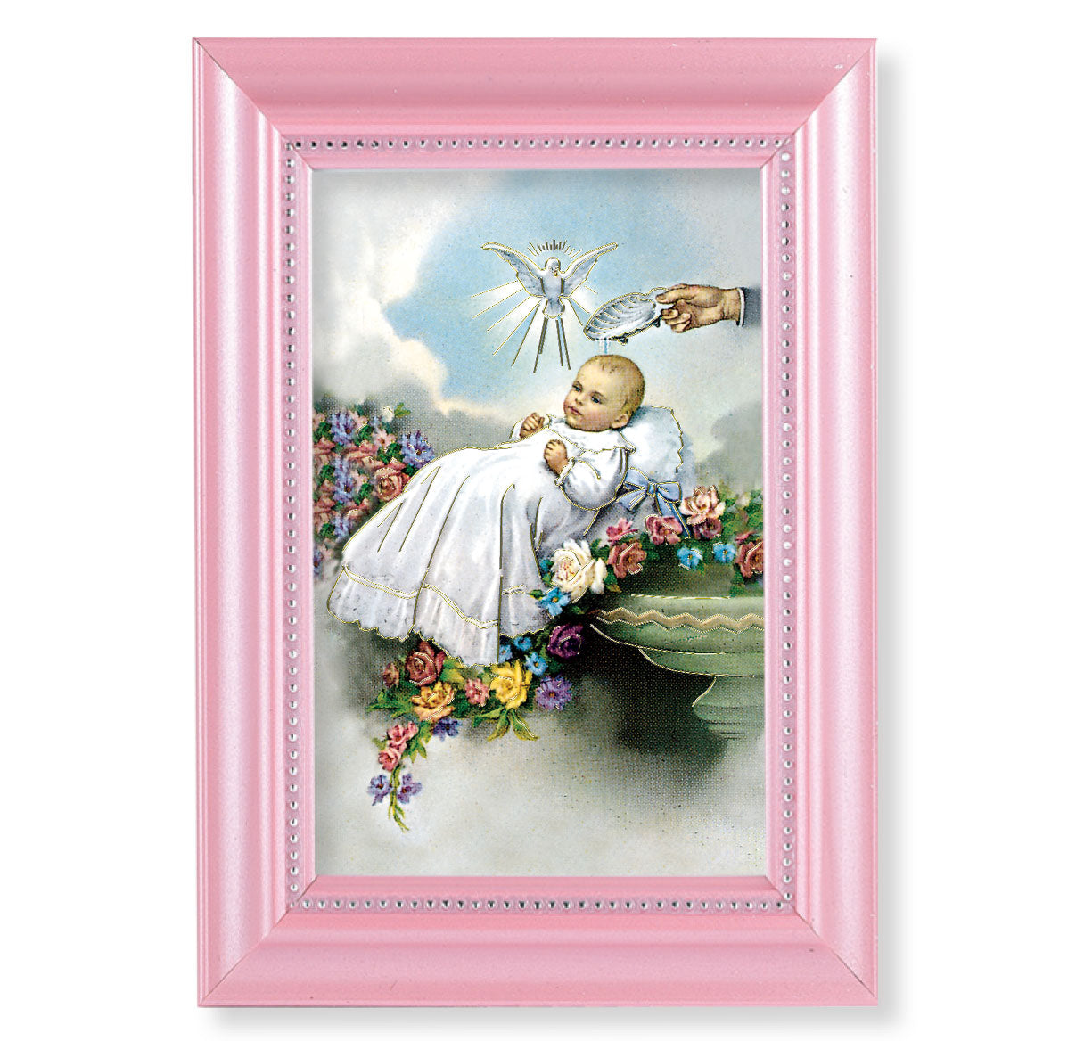 Baptism Pearlized Pink Framed Art