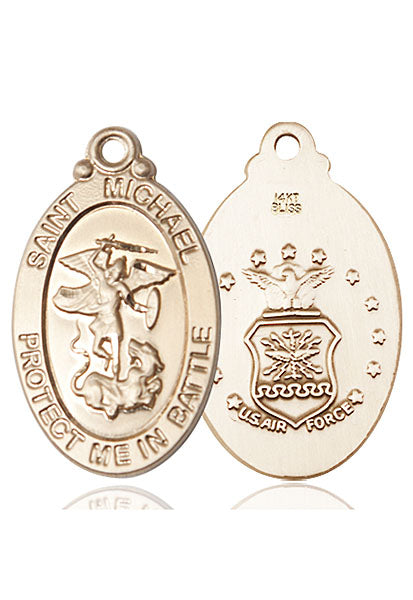 14kt Gold Saint Michael Medal