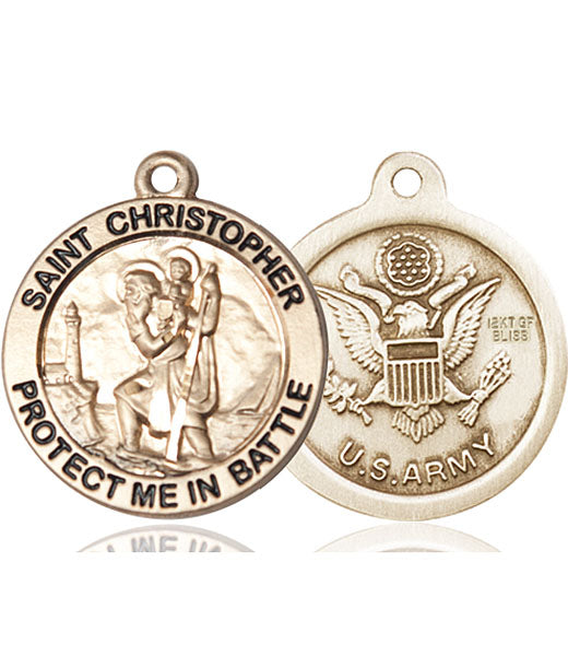 14kt Gold Saint Christopher Medal