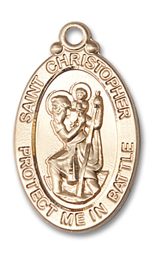 14kt Gold Filled Saint Christopher Pendant