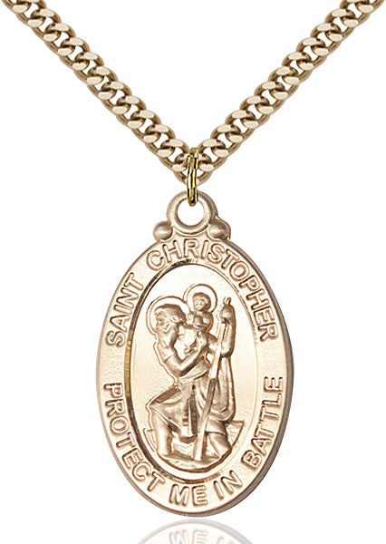 14kt Gold Filled Saint Christopher Pendant