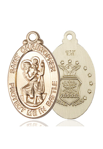 14kt Gold Saint Christopher Medal