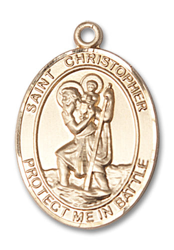 14kt Gold Filled Saint Christopher Pendant