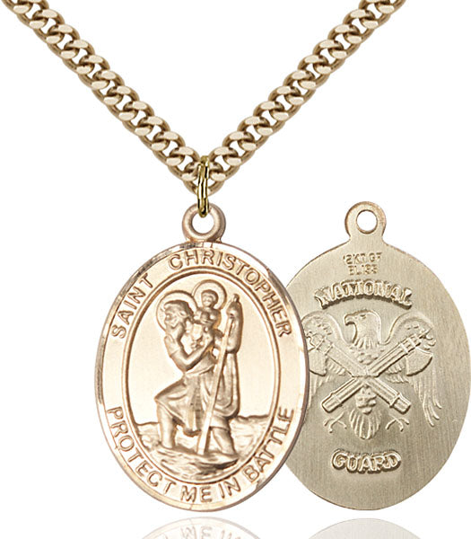 14kt Gold Filled Saint Christopher Pendant