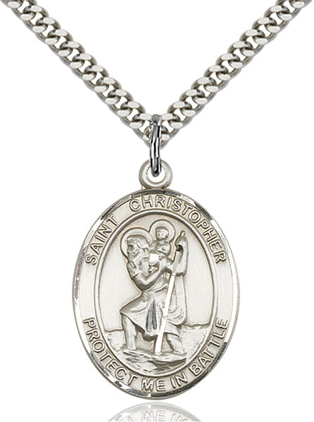 Sterling Silver Saint Christopher Pendant