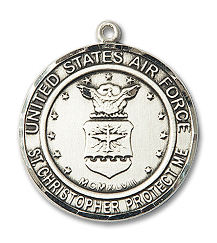 Sterling Silver AIR FORCE/Saint Christopher Pendant