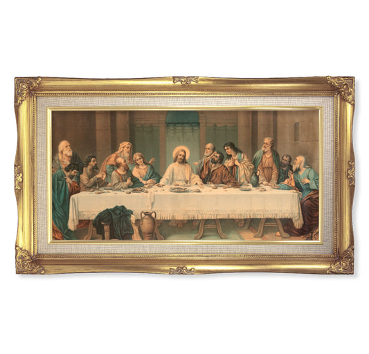 Last Supper Gold-Leaf Framed Art