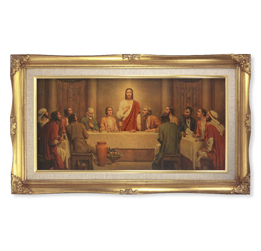 Last Supper Gold-Leaf Framed Art
