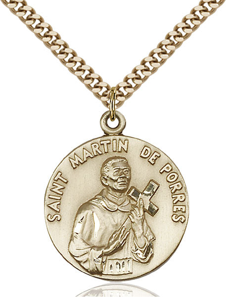 14kt Gold Filled Saint Martin de Porres Pendant