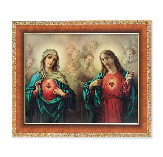 The Sacred Hearts Natural Tiger Cherry Framed Art