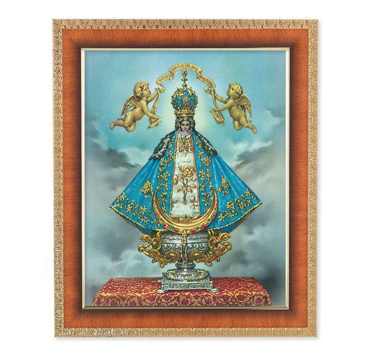 Virgen de San Juan Natural Tiger Cherry Framed Art