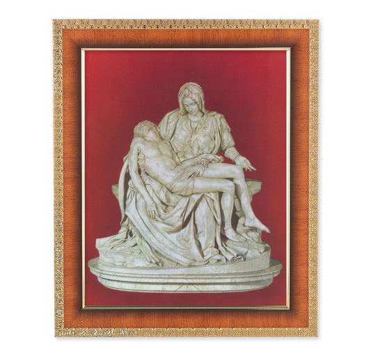 The Pieta Natural Tiger Cherry Framed Art