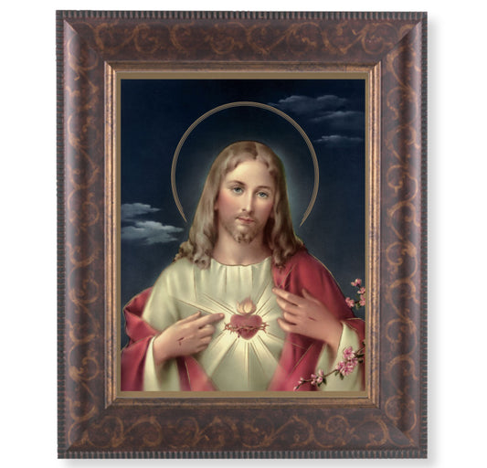 Sacred Heart of Jesus Art-Deco Framed Art