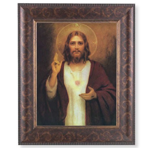 Sacred Heart of Jesus Art-Deco Framed Art