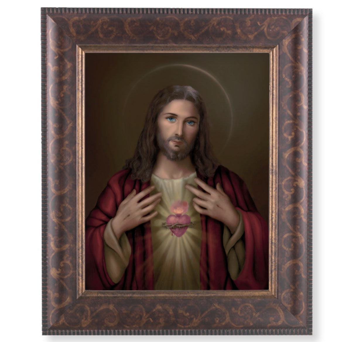 Sacred Heart of Jesus Art-Deco Framed Art