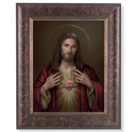 Sacred Heart of Jesus Art-Deco Framed Art