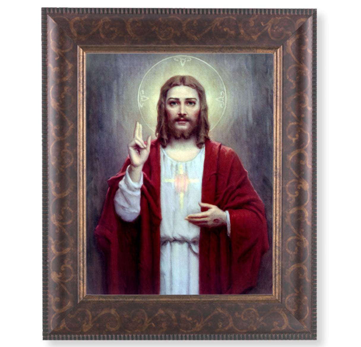 Sacred Heart of Jesus Art-Deco Framed Art