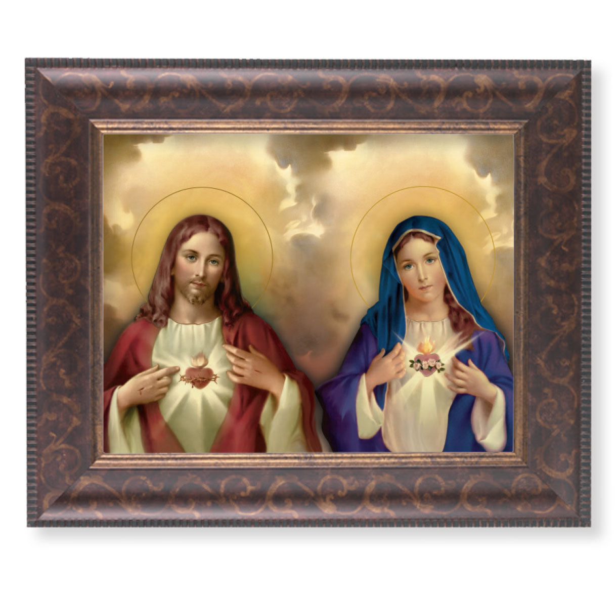 The Sacred Hearts Art-Deco Framed Art