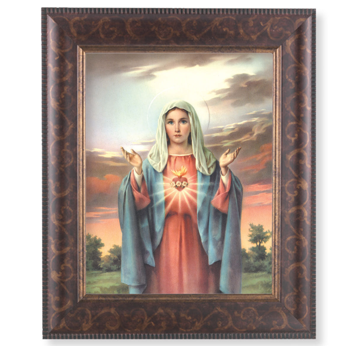 Immaculate Heart of Mary Art-Deco Framed Art