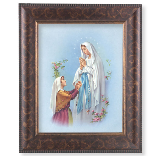 Our Lady of Lourdes Art-Deco Framed Art